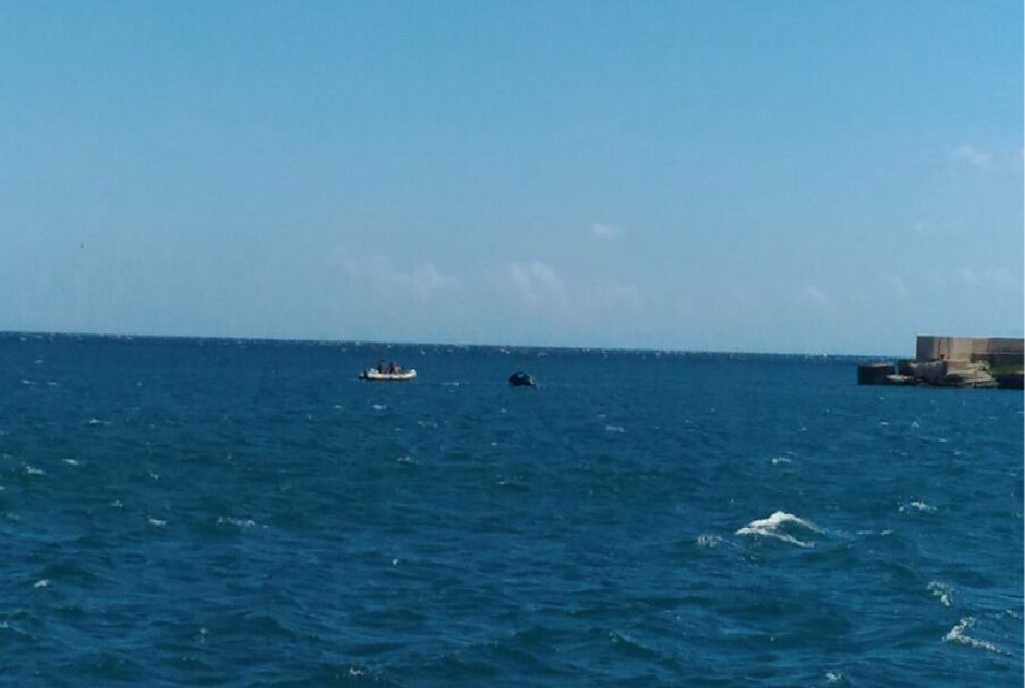 Un momento del salvataggio